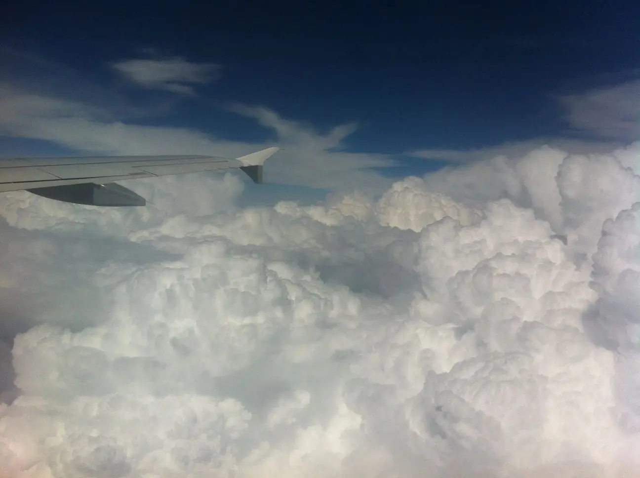 Clouds seen from above, from an aircraft