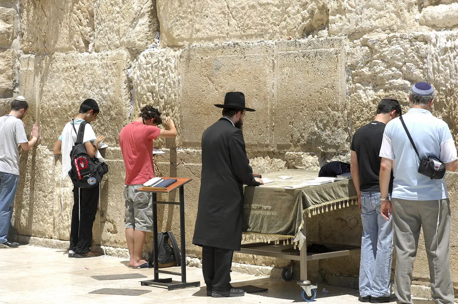 Worshippers at the Western Wall in Jerusalem