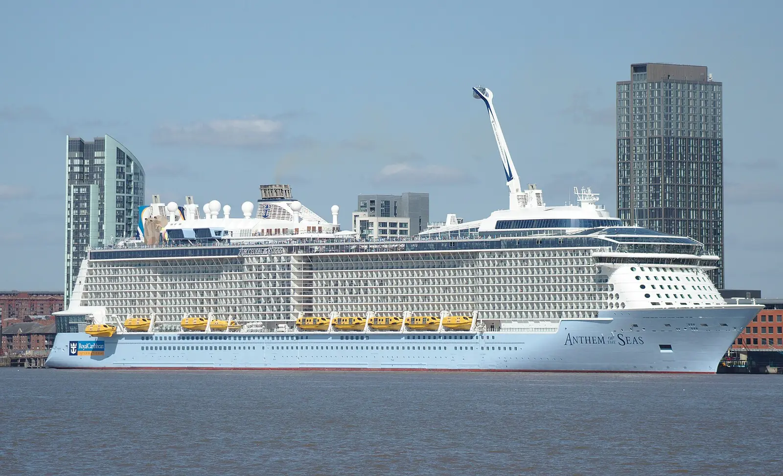 Cruise ship docked at a passenger terminal